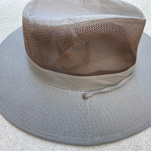 Men's NWT DPC Green Solarweave Mesh Hat XL String Safari UPF50 Beach Hiking Sun - Picture 7 of 12